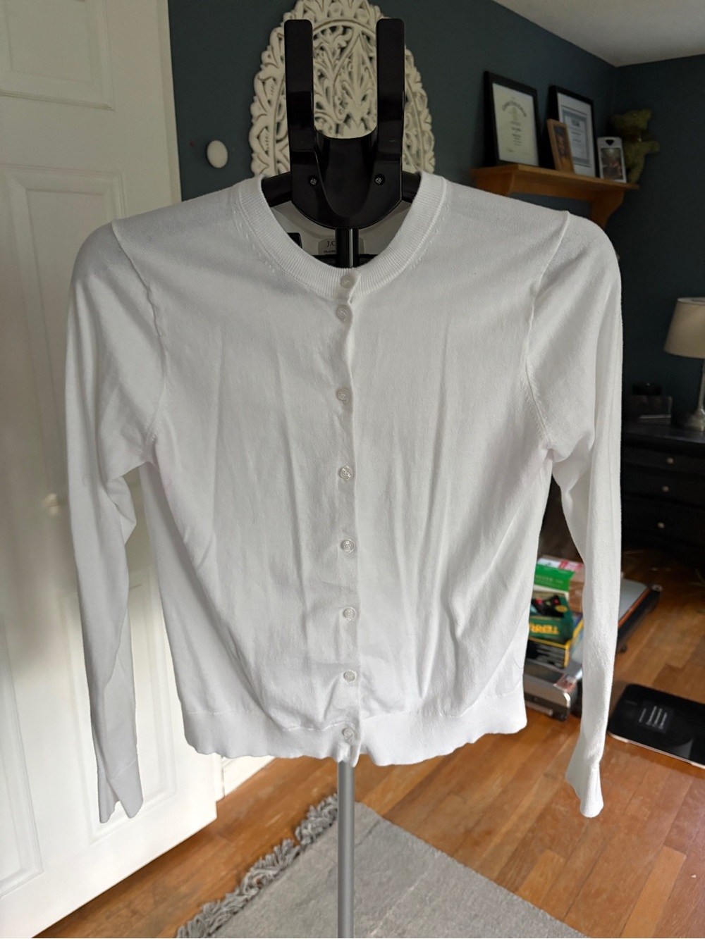 Crew classic cardigan white